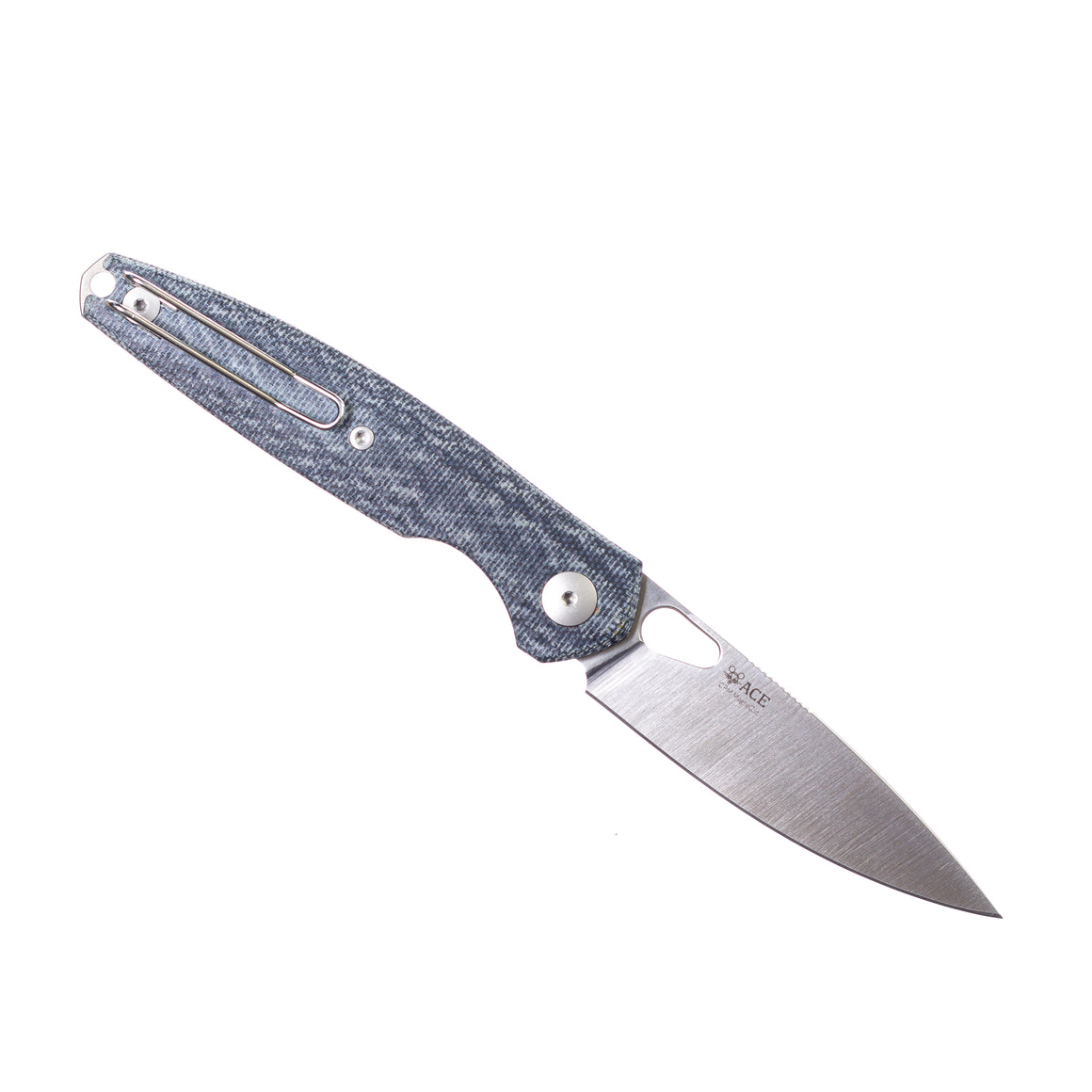 ACE REO - Denim Canvas Micarta