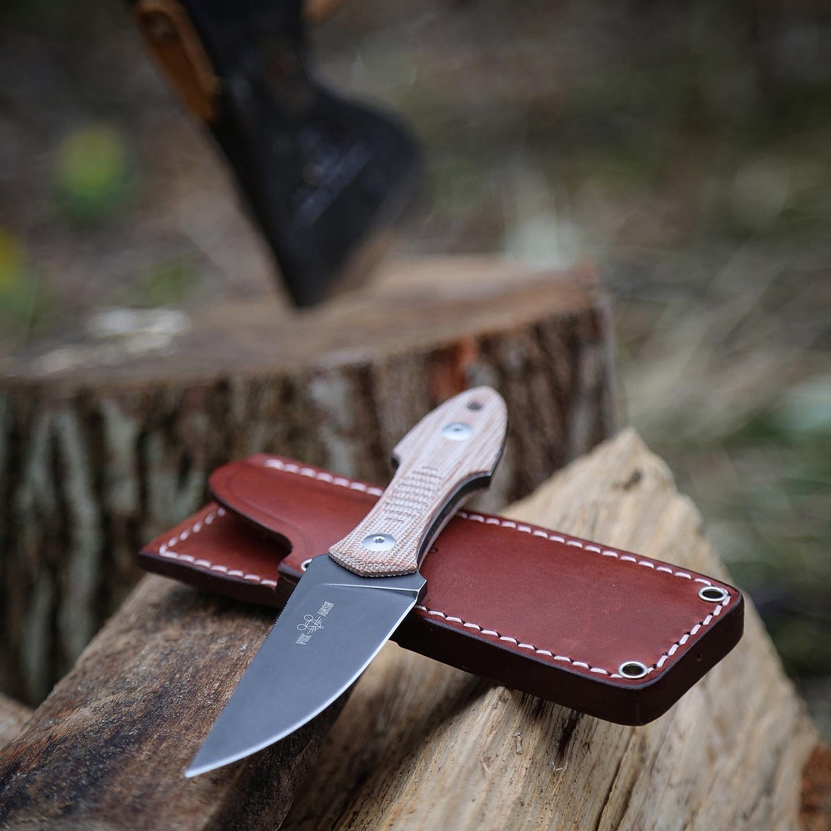 GiantMouse GMF3-P - Natural Canvas Micarta | GiantMouse – GMK