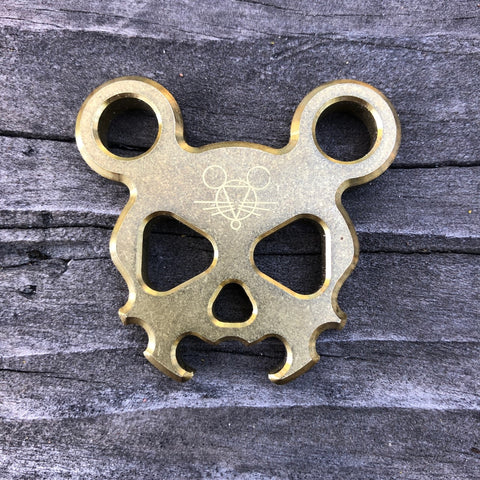 Morbid Mouse Mini - Brass - GiantMouse Knives - Anso Vox Collaborations