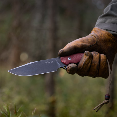 GMF4 - Red Canvas Micarta