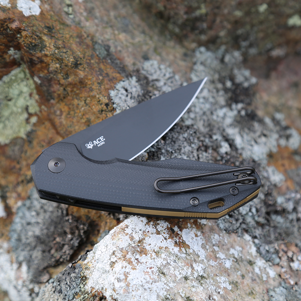 ACE Corta Black G10 Blackout, EDC Folder Knife