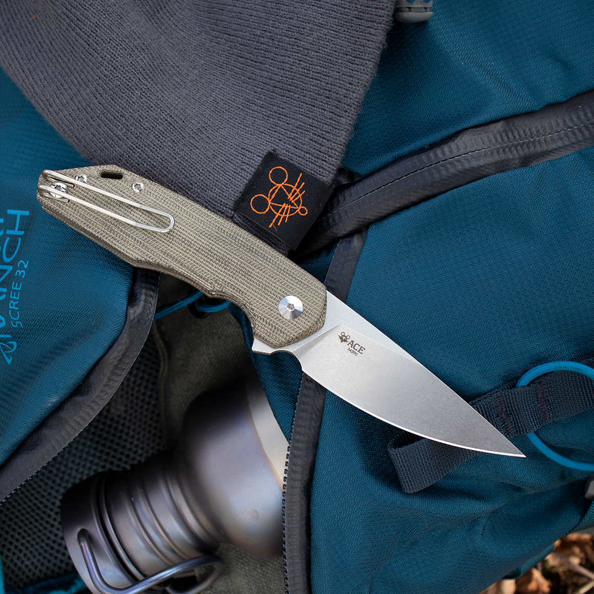 ACE Corta - Green Canvas Micarta - EDC Folder Knife – GMK ACE Corta - Green Canvas Micarta - EDC Folder Knife – GMK