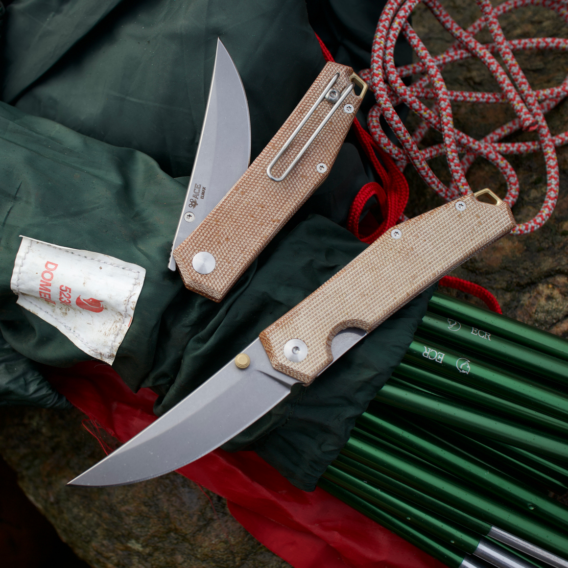 ACE Clyde - Natural Canvas and Brass | EDC Knife | GiantMouse – GMK ACE Clyde - Natural Canvas and Brass | EDC Knife | GiantMouse – GMK
