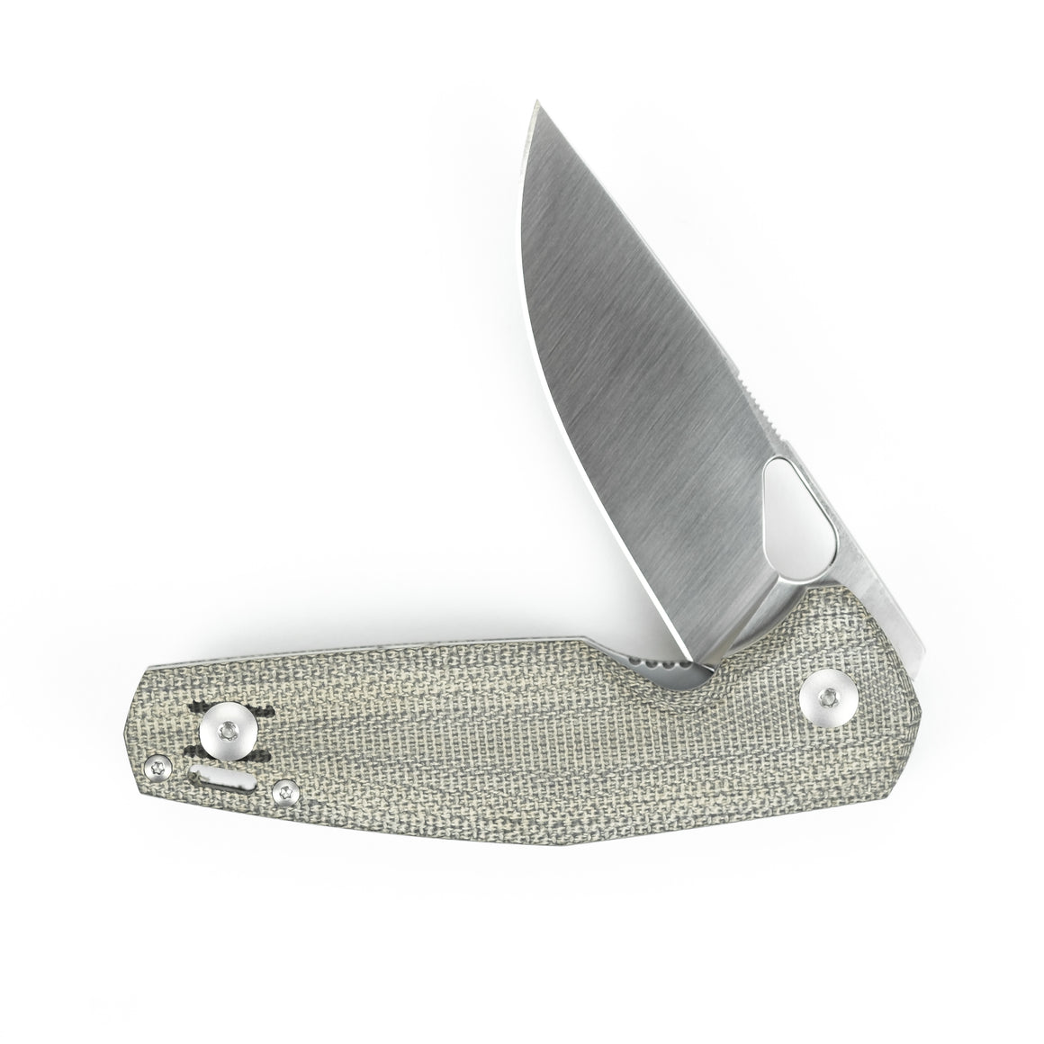 ACE Nimbus V2 - Green Canvas Micarta - EDC knife - Steel: Elmax blade steel - Satin finish