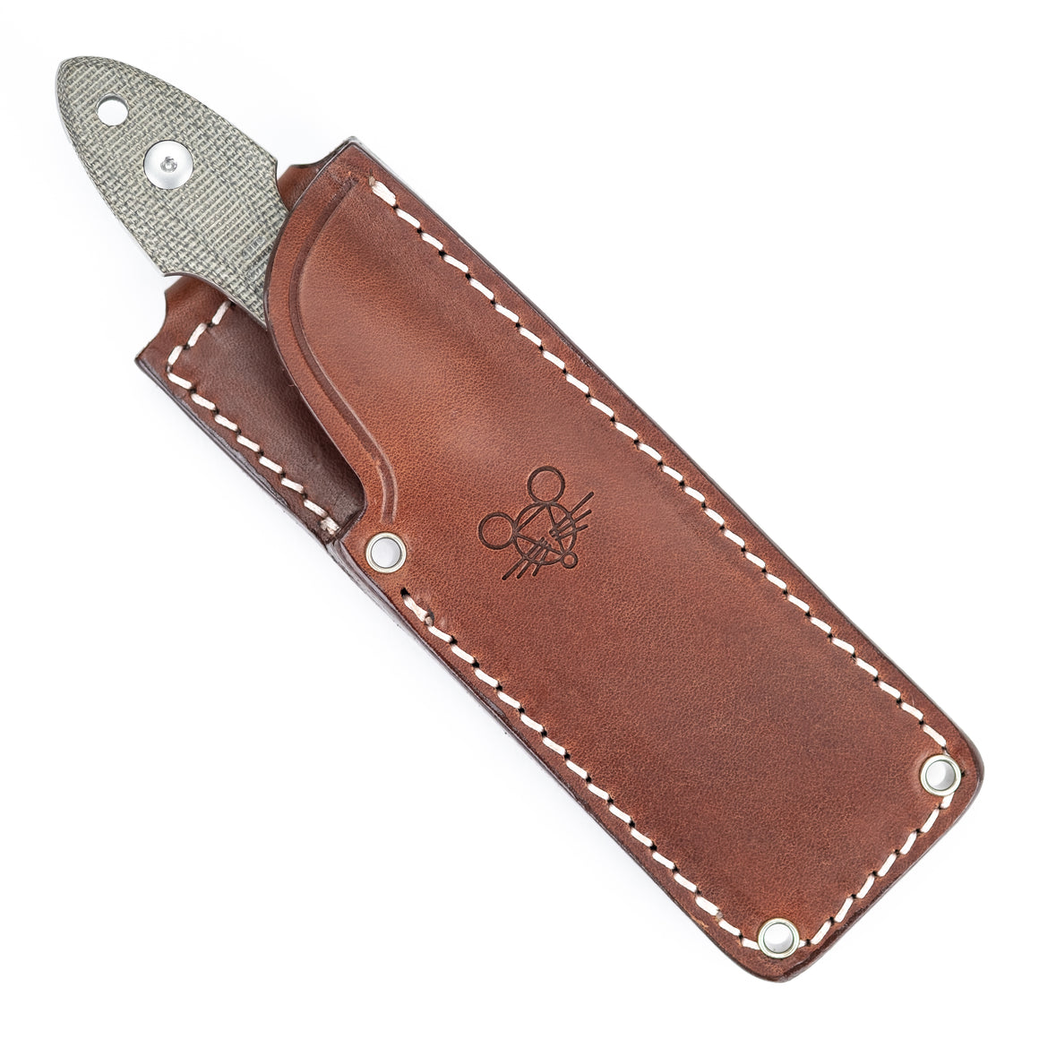GiantMouse GMF3 - Green Canvas Micarta | Fixed Blade Knife