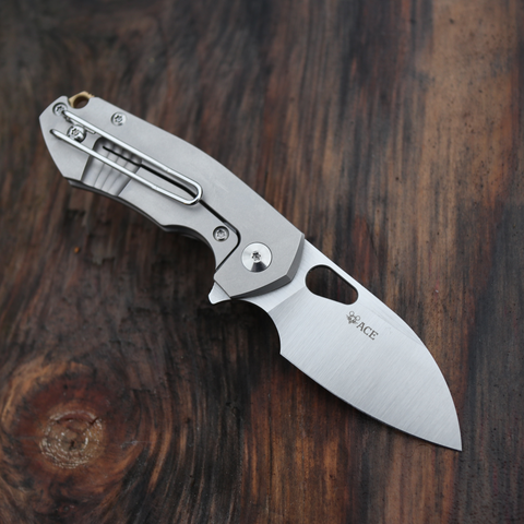 ACE Riv - Titanium - EDC knife - Steel: Elmax blade steel - Satin finish
