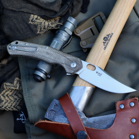 ACE Jutland - Green Canvas Micarta