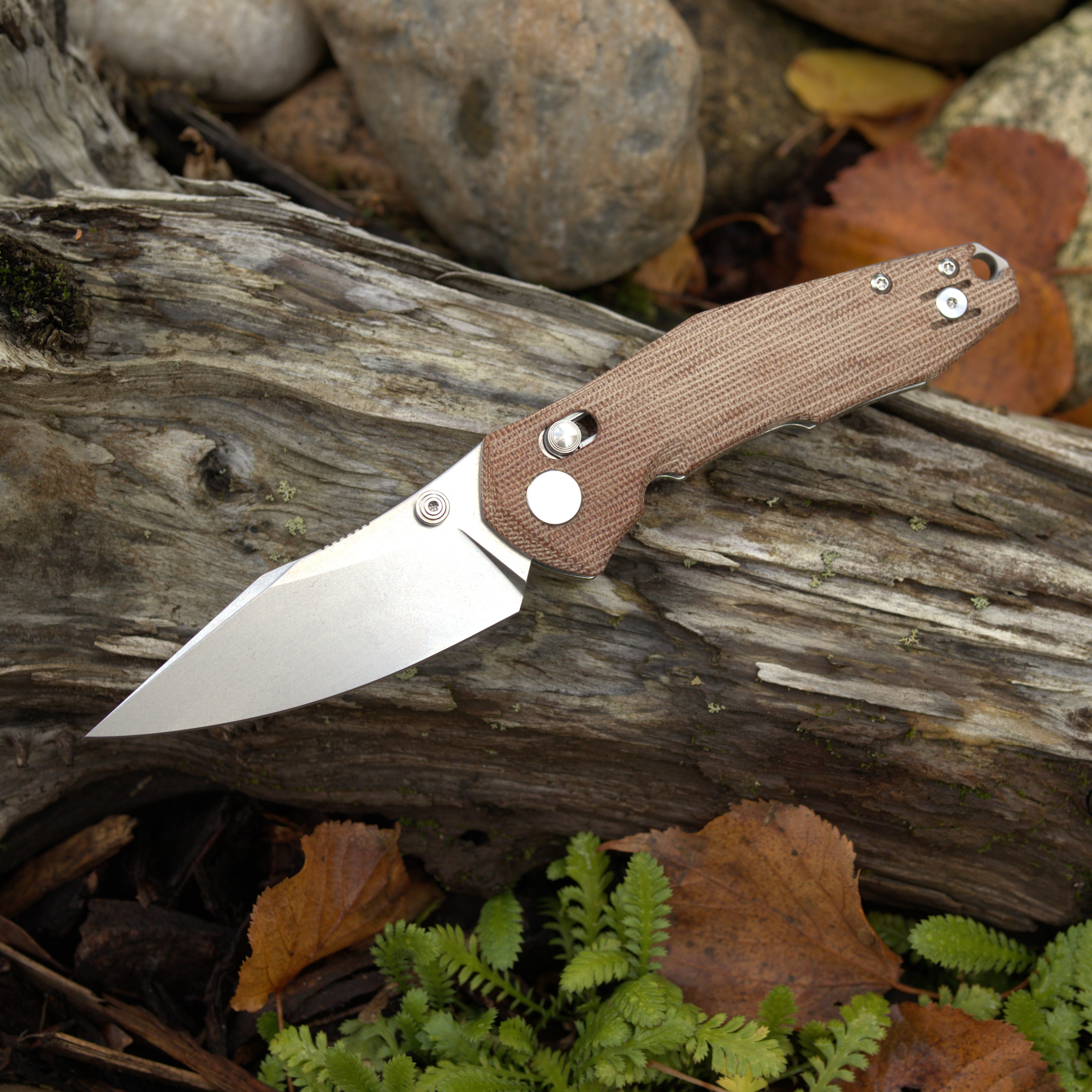 ACE Nazca Natural Canvas Micarta | EDC Folder Knife | GiantMouse – GMK