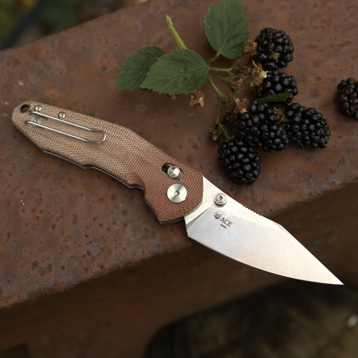 ACE Nazca Natural Canvas Micarta | EDC Folder Knife | GiantMouse – GMK ACE Nazca Natural Canvas Micarta | EDC Folder Knife | GiantMouse – GMK