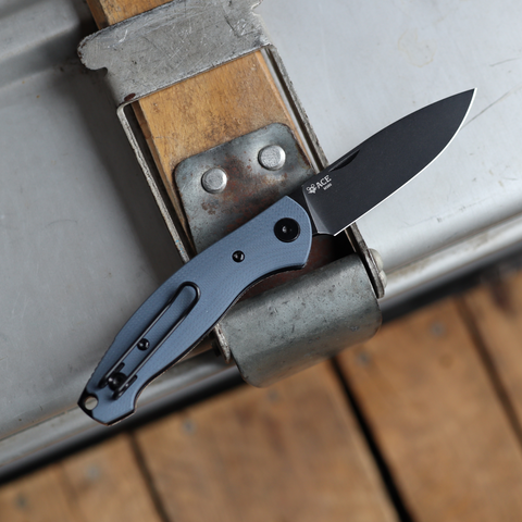 ACE Farley Slipjoint - Blue G10 PVD