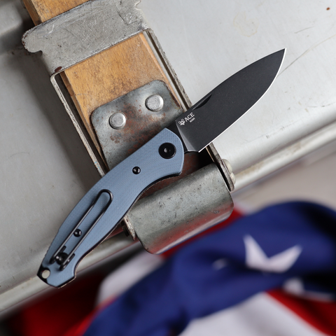 ACE Farley Slipjoint - Blue G10 PVD